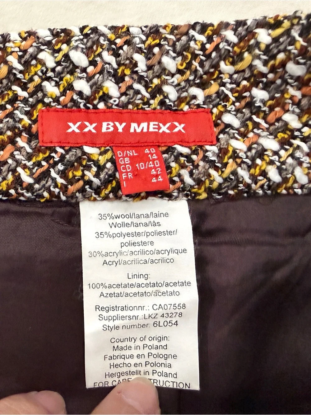 Mexx Multi-Color Tweed Mini Skirt - Picture 4 of 4